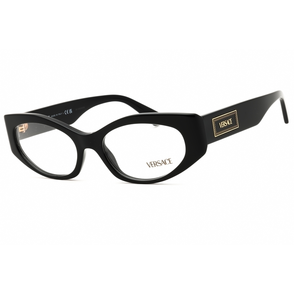 NWT Versace VE3369 Black Cat Eye 51mm Eyeglasses
